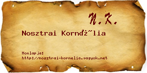 Nosztrai Kornélia névjegykártya